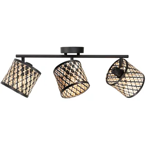 Mexlite - spot - Bambus - naturel noir - bambou métal - spot en pas cher