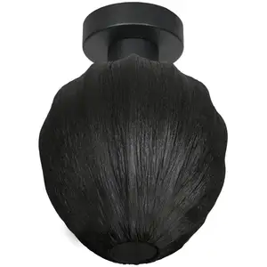 Steinhauer - plafonnier - Bloeba - noir - métal textile - Ø 25cm pas cher
