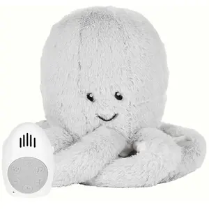 FLOW Peluche bruit blanc Olly la pieuvre grise pas cher