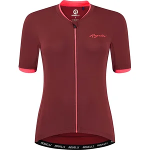 Rogelli Essential Fietsshirt - Korte Mouwen - Dames - Bordeaux, Coral - Maat M