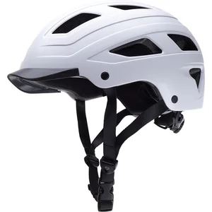 AGU Cit-E IV Led Fietshelm - Wit - L/XL - incl. Led licht pas cher