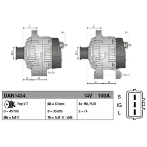 Dynamo DAN1434 Denso