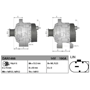 Dynamo DAN1466 Denso pas cher
