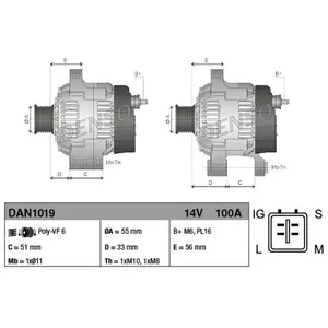 Dynamo DAN1019 Denso pas cher