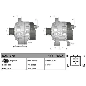 Dynamo DAN1070 Denso pas cher