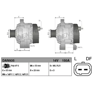 Dynamo DAN935 Denso pas cher