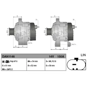 Dynamo DAN1146 Denso pas cher