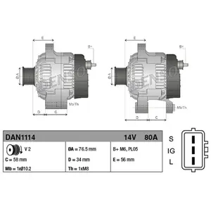 Dynamo DAN1114 Denso pas cher