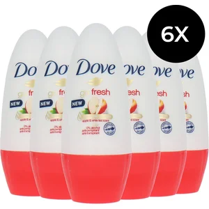 Dove Deodorant Roller Go Fresh Apple & White Tea - 6x50ml pas cher