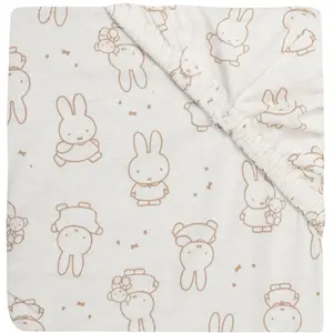 Jollein Hoeslaken Jersey 60x120cm Miffy Moments Light Terra pas cher