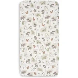 Jollein Hoeslaken Ledikant - 60x120cm - Jersey - Barn Buddies pas cher