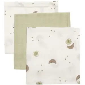 Jollein Hydrofiel Monddoekje 31x31cm Over the Moon (3pack) pas cher