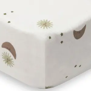 Jollein Hoeslaken Ledikant - 60x120cm - Jersey - Over the Moon pas cher