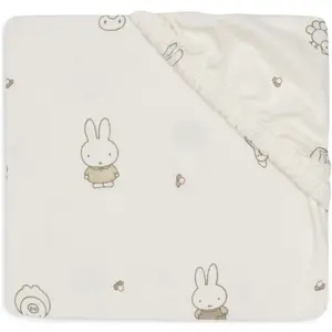 Jollein Drap housse en jersey Miffy Family Farm (60 x 120 cm) pas cher