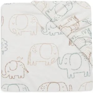 Drap housse en jersey Elephant Tales (60 x 120 cm)