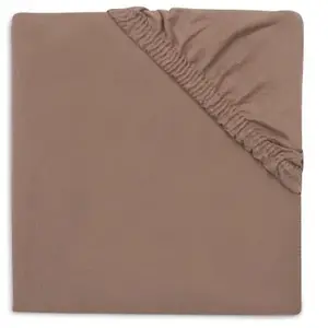 Jollein Drap housse en jersey Milky Coffee (60 x 120 cm) pas cher