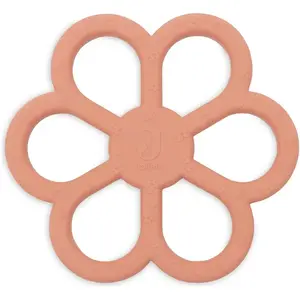 Jollein Anneau de dentition en silicone Flower Coral Rose pas cher