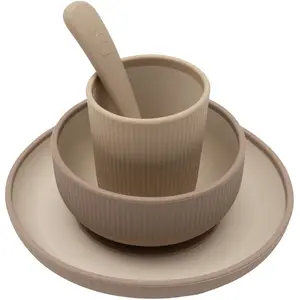 Jollein Coffret repas en silicone Natural Shades (4 pièces) pas cher