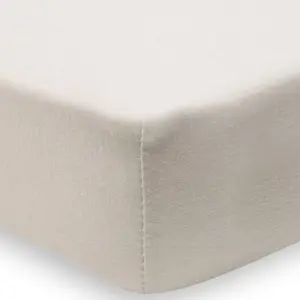 Jollein Lot de 2 draps housses en jersey Light Terra-Oatmeal (60 x 120 cm) pas cher