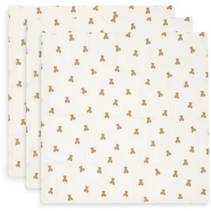 Jollein Lot de 3 langes en gaze de coton Mini Teddy Bear (70 x 70 cm) pas cher
