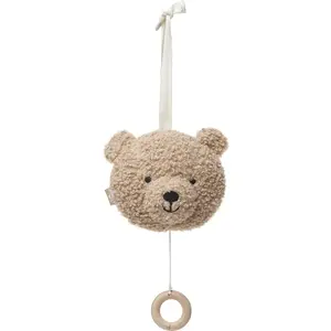 Jollein Peluche Musicale - Teddy Bear - Biscuit - Marron - 17 x 20 cm - Pour Bébé pas cher