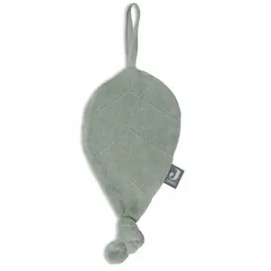 Jollein 031-562-00095 Doudou en tissu éponge, motif feuilles, vert cendré, 30 x 10 cm pas cher