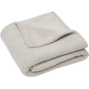Comparateur de prix : Jollein Baby Deken Wieg 75x100cm Basic Knit - Nougat/Fleece