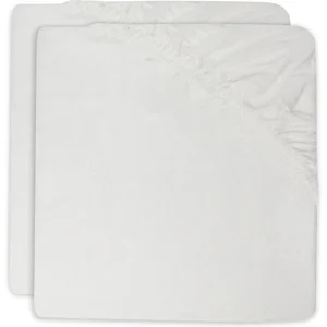 Jollein Lot de 2 draps housses de berceau Ivory (40 x 80 cm) pas cher