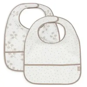Jollein Lot de 2 bavoirs plastifiés Leafy Dreams pas cher