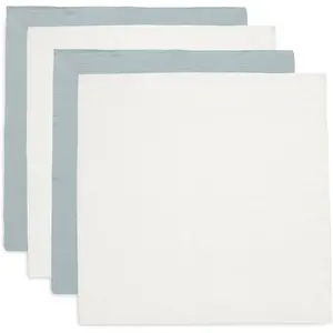 Jollein Lot de 4 langes en coton Sea Green-Ivory (70 x 70 cm) pas cher
