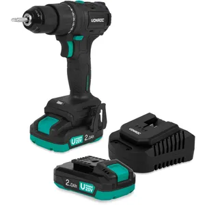 VONROC PRO Perceuse sans fil 20 V   Moteur sans balais   40 Nm Avec 2 ... pas cher