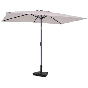 VONROC Parasol Rapallo 200x300cm - Premium parasol - Beige - Pied en b... pas cher