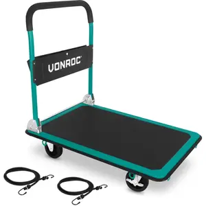 VONROC Plateauwagen   inklapbaar   draagvermogen max 300 kg   groot la...