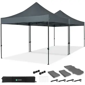 VONROC Easy-Up Partytent 6x3 m Premium easy-up Partytent - Set inc... pas cher