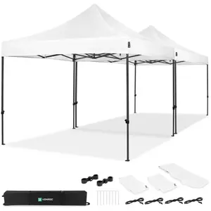 VONROC Easy-Up Partytent 6x3 m Premium easy-up Partytent - Set inc... pas cher