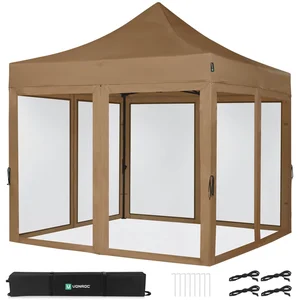 VONROC Easy-Up Partytent - 3x3 m - Premium easy-up Partytent - Set inc...