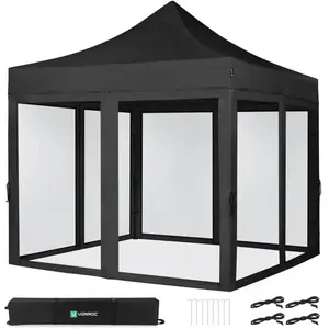 VONROC Easy-Up Partytent - 3x3 m - Premium easy-up Partytent - Set inc... pas cher