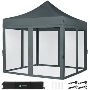 VONROC Easy-Up Partytent - 3x3 m - Premium easy-up Partytent - Set inc... pas cher
