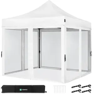VONROC Easy-Up Partytent - 3x3 m - Premium easy-up Partytent - Set inc...
