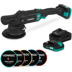 VONROC PRO Dual Polisseuse Action 20 V Ø 150 mm Avec 2 batteries 2,0... pas cher