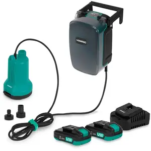 VONROC Accu Dompelpomp 20V - 90W 4.500 l/h, 0,8 bar vlakzuigend to... pas cher