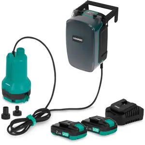 VONROC Accu Dompelpomp 20V - 90W 3.800 l/h, 0.6 bar vlakzuigend to... pas cher