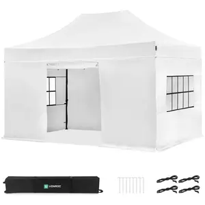 VONROC Easy-Up Partytent 3x4.5 m - Premium easy-up Partytent - Set i... pas cher