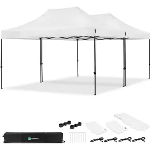 VONROC Partytent   6x4.5 m   Premium easy-up Partytent - Set incl. 2x ... pas cher