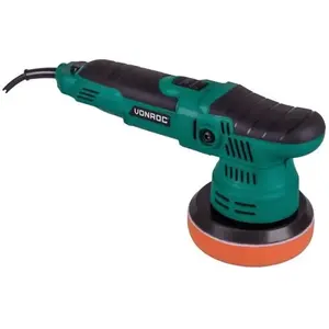 VONROC Polisseuse excentrique 650W - Double action 125mm - 1 Disque de polissage et plateau de support inclus pas cher