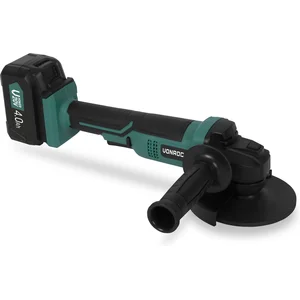 VONROC Accu Haakse Slijper - VPower 20V Ø125mm met zijhandgreep & toolbag - Incl. 4.0Ah Accu en snellader pas cher