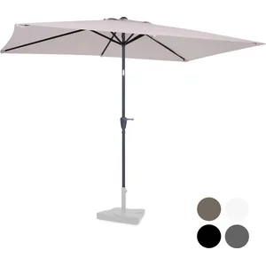 VONROC Parasol inclinable 2x3m - Résistant aux UV - Beige - Housse de protection incluse - Rapallo pas cher