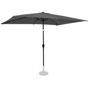 VONROC Parasol inclinable 2x3m - Résistant aux UV - Gris - Housse de protection incluse - Rapallo