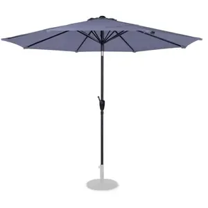 VONROC Parasol inclinable rond Ø 3 mètres   UPF 50+ canvas - Gris   Parasol Recanati pas cher