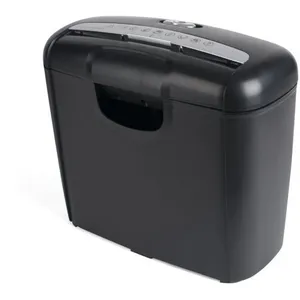 Pavo Destructeur de documents de qualité supérieure - Jusqu'à 6 feuilles - Coupe en bandes - Déchiqueteuse de cartes de crédit avec corbeille à papier - 10 l - Noir - 8038770